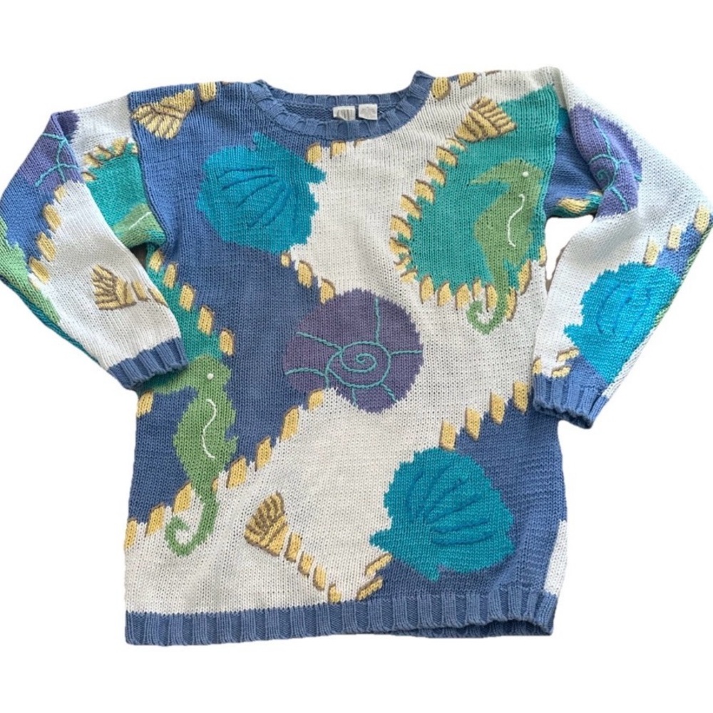 Clifford and Wills Vintage 1980/90s Coastal/ Cottagecore Oversized Sweater S